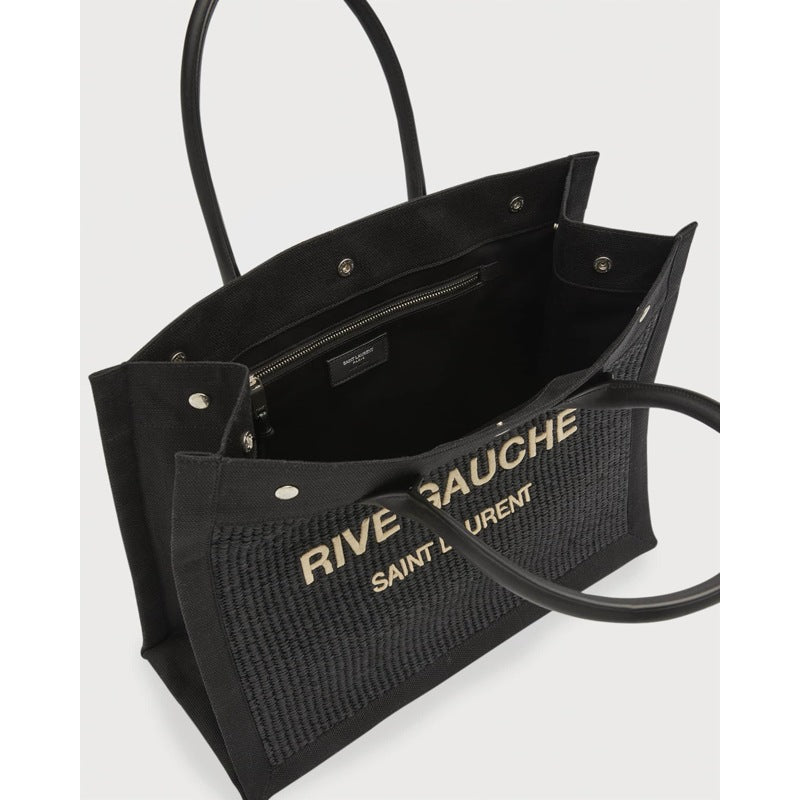 Bolsa Shopper Rive Gauche Small in Raffia