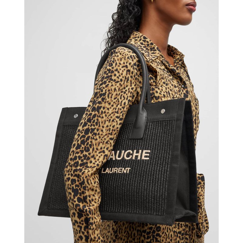 Bolsa Shopper Rive Gauche Small in Raffia