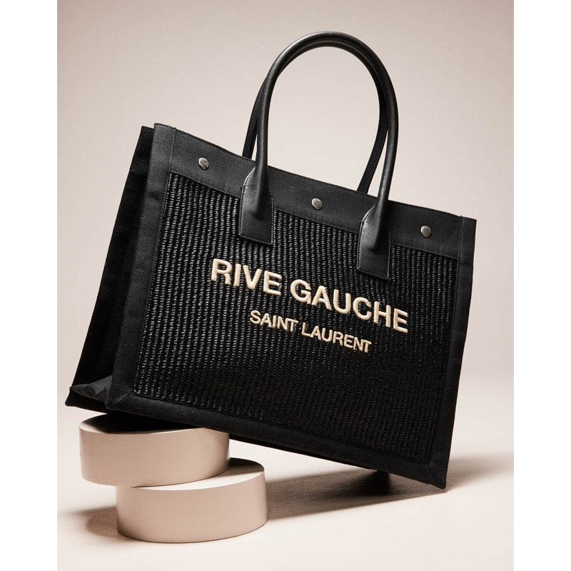Bolsa Shopper Rive Gauche Small in Raffia