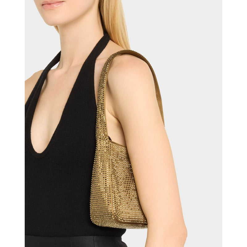 Bolsa Shoulder Le 5 A 7 YSL in Rhinestone Satin