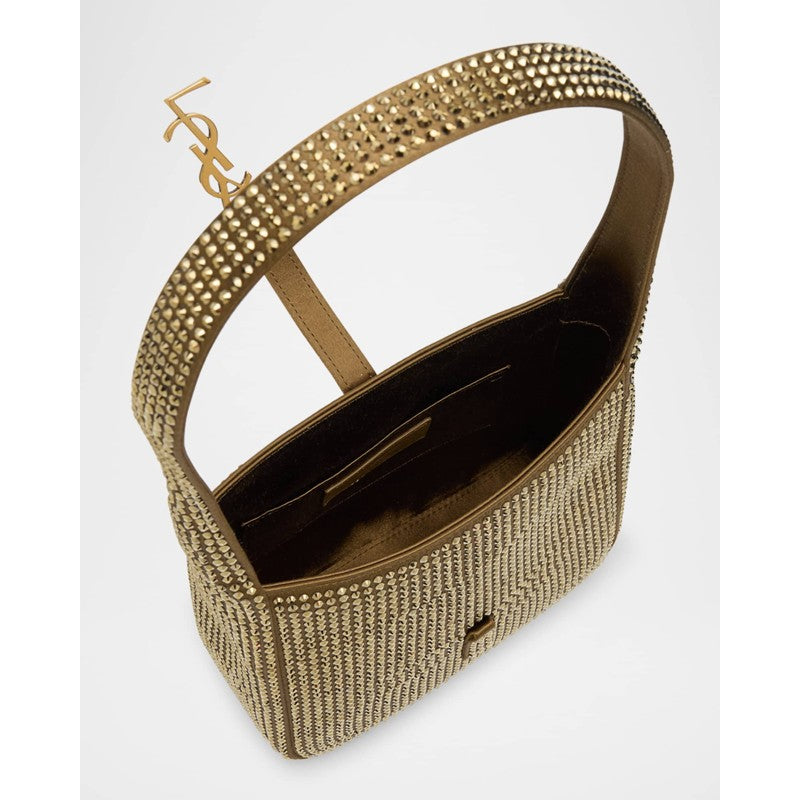 Bolsa Shoulder Le 5 A 7 YSL in Rhinestone Satin