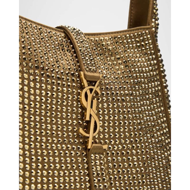 Bolsa Shoulder Le 5 A 7 YSL in Rhinestone Satin