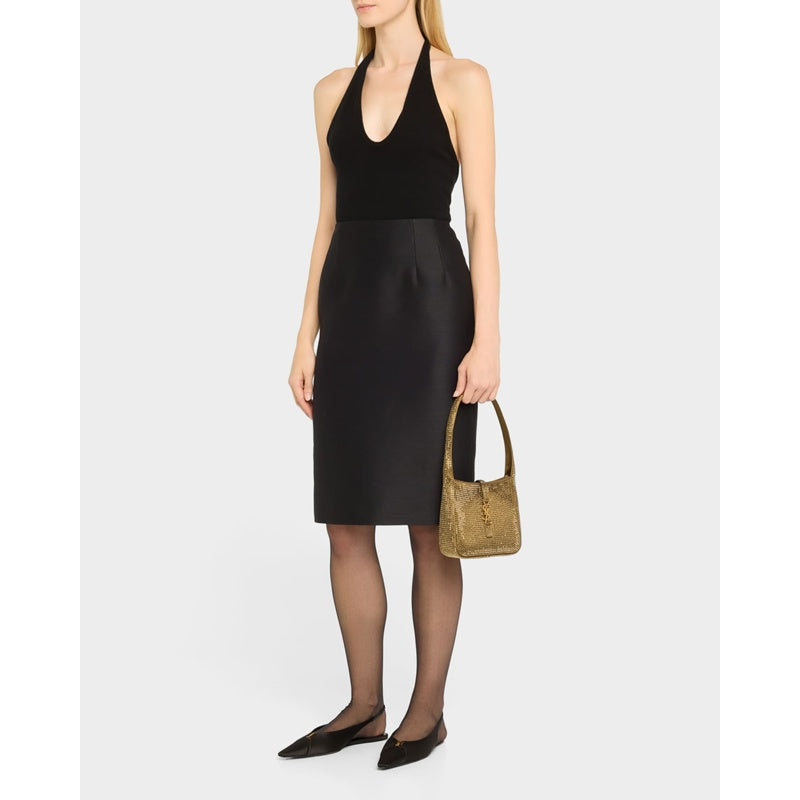 Bolsa Shoulder Le 5 A 7 YSL in Rhinestone Satin