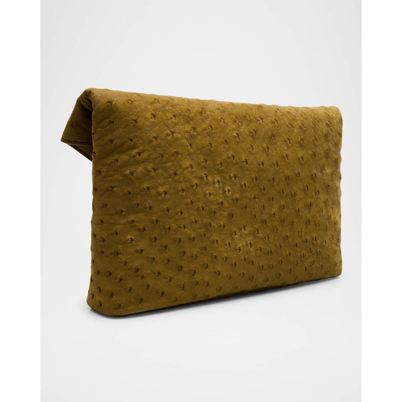 Bolsa Clutch Large YSL Envelope in Ostrich Nubuck