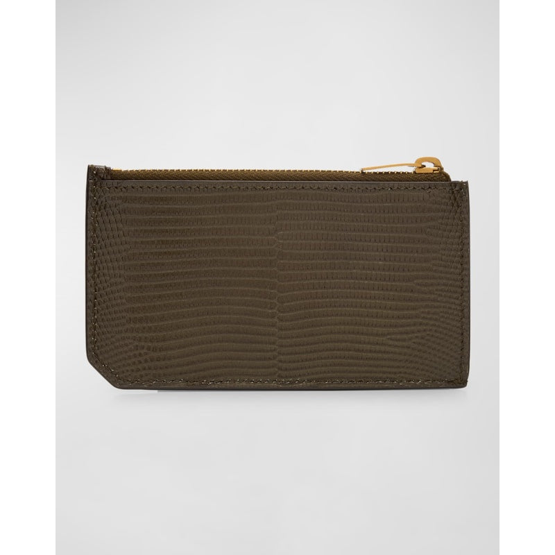 Bolsa Wallet Card Holder in Croc-Effect Calfskin