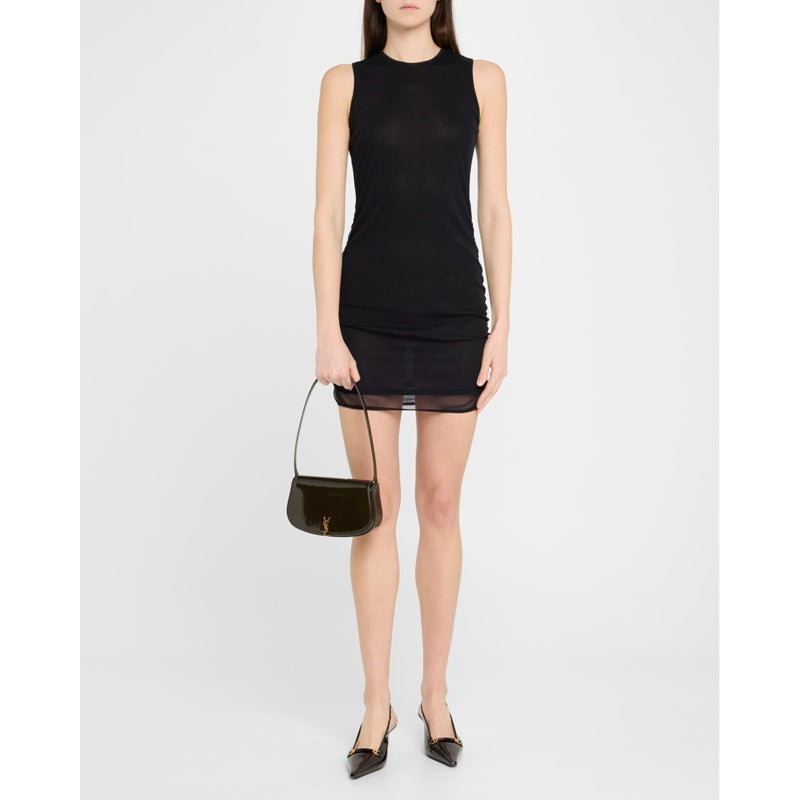 Bolsa Shoulder Mini YSL Flap in Patent