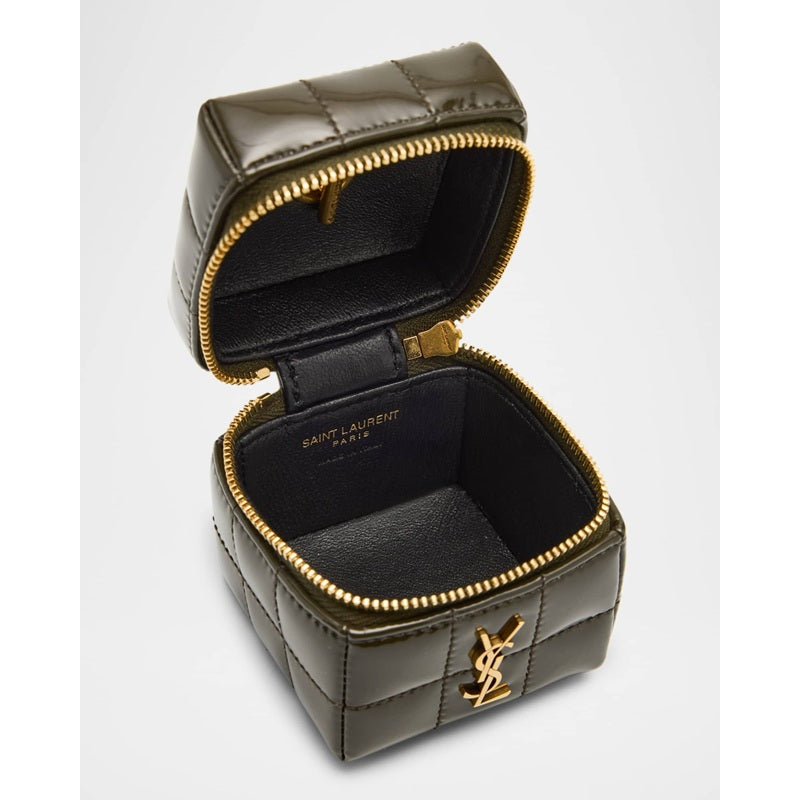 Bolsa Wallet Mini YSL Cube Box Wristlet in Patent Fabric