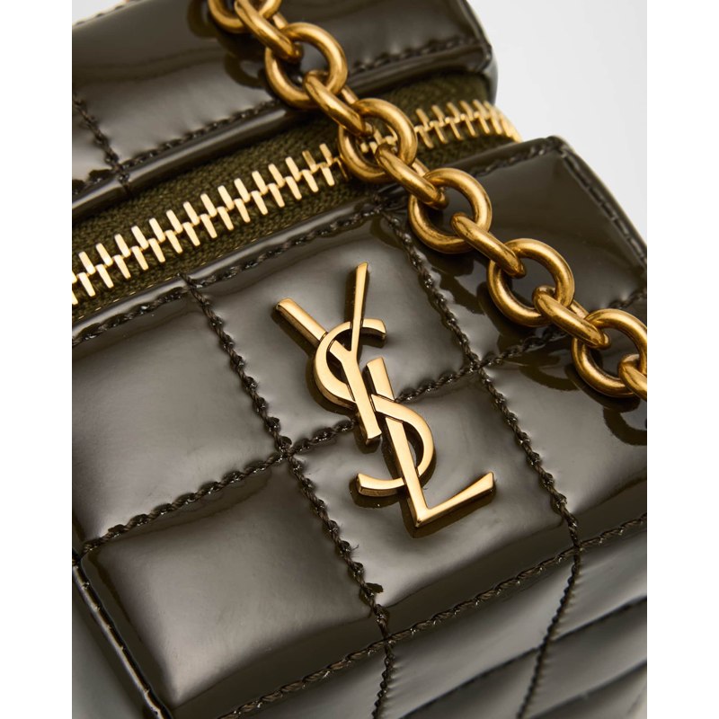 Bolsa Wallet Mini YSL Cube Box Wristlet in Patent Fabric