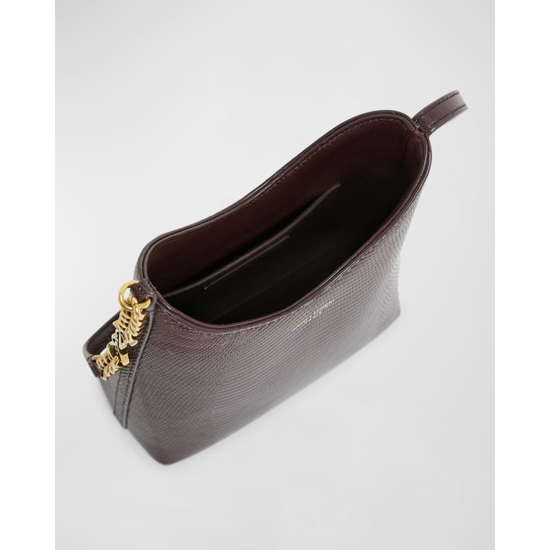 Bolsa Shoulder Mini in Shiny Lizard-Embossed