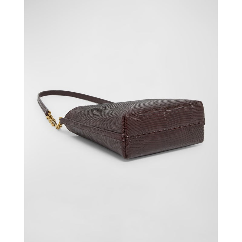 Bolsa Shoulder Mini in Shiny Lizard-Embossed