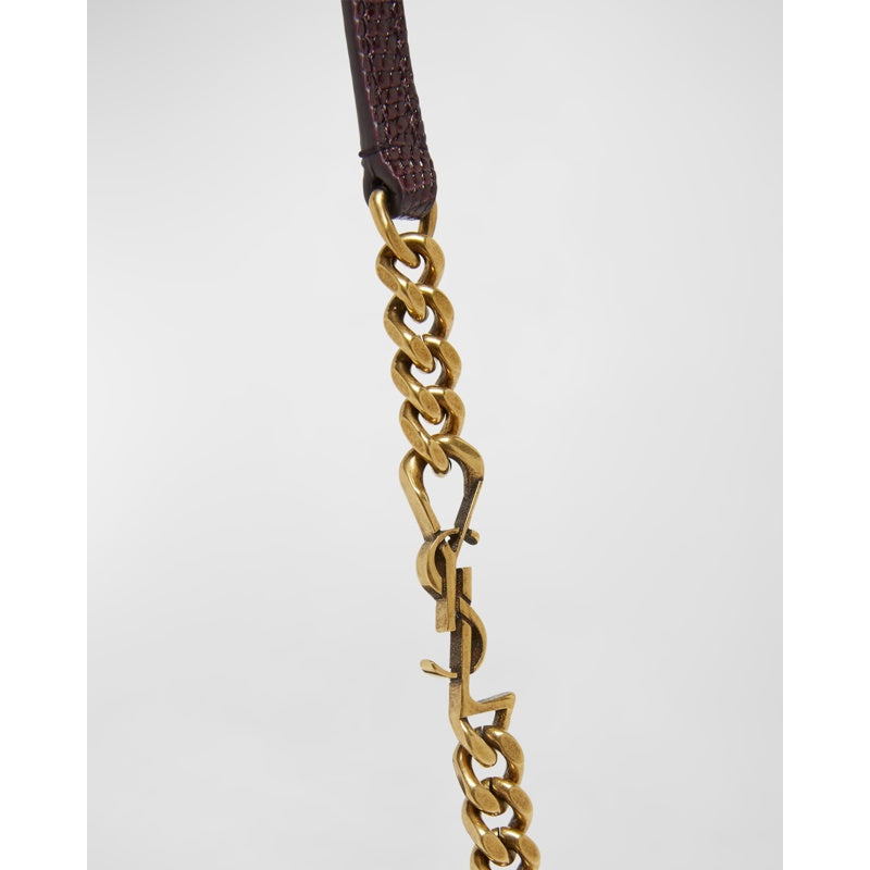 Bolsa Shoulder Mini in Shiny Lizard-Embossed