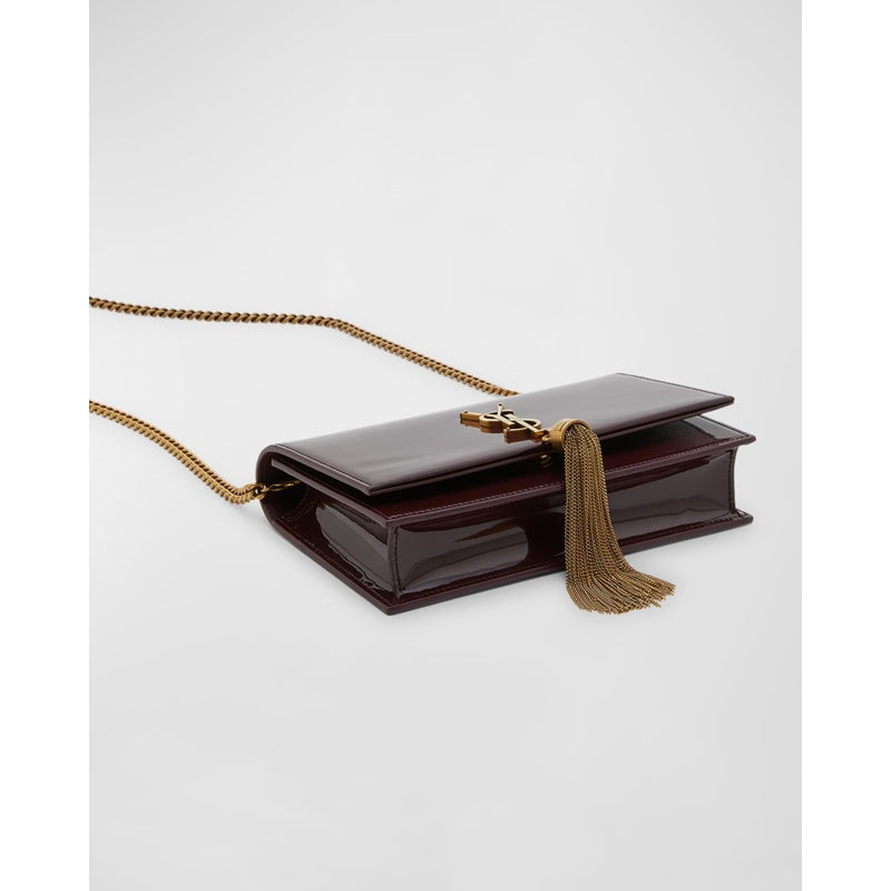 Bolsa Crossbody Kate Small Tassel YSL on Chain in Patent