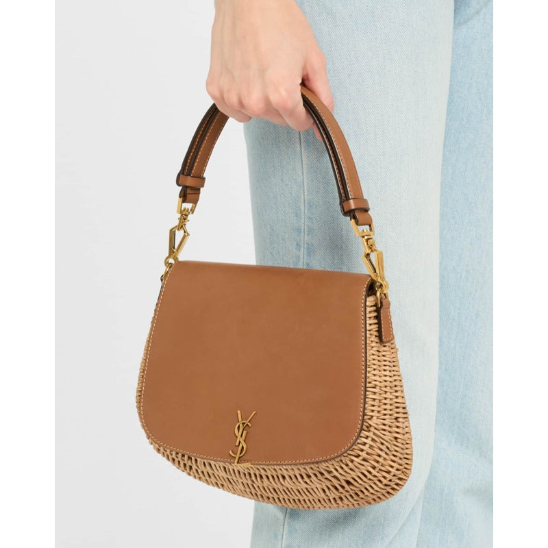 Bolsa Beach Voltaire Mini YSL in Bamboo and Calfskin