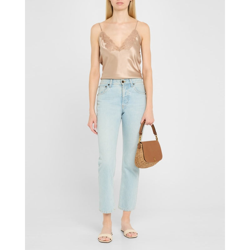 Bolsa Beach Voltaire Mini YSL in Bamboo and Calfskin