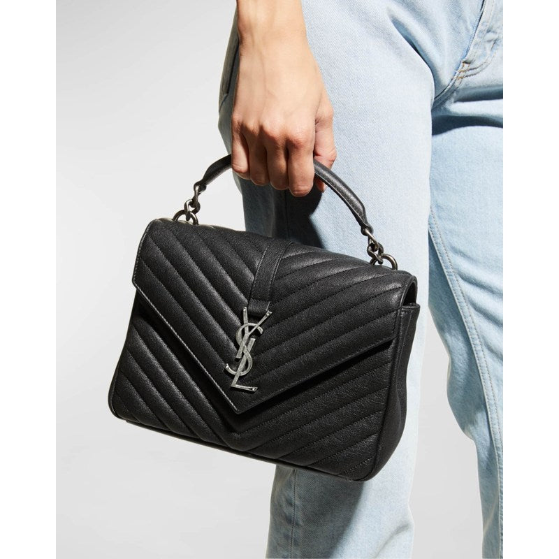 Bolsa Crossbody College Medium Flap YSL in Quilted
