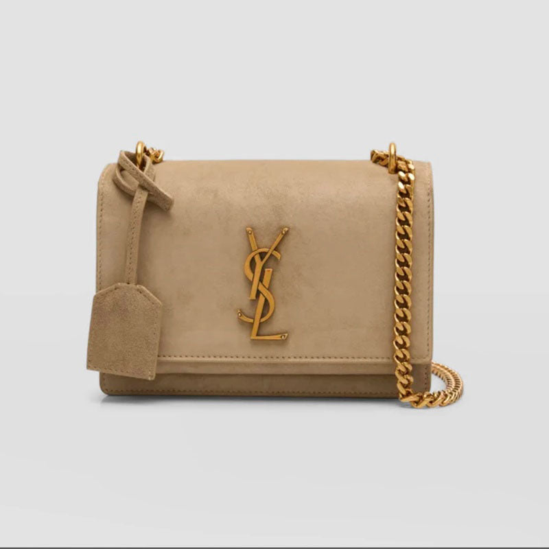 Bolsa Crossbody Sunset Small YSL in Suede - Mercado de Luxo - O Maior E-Commerce de Bens, Produtos e Serviços de Luxo do Brasil.