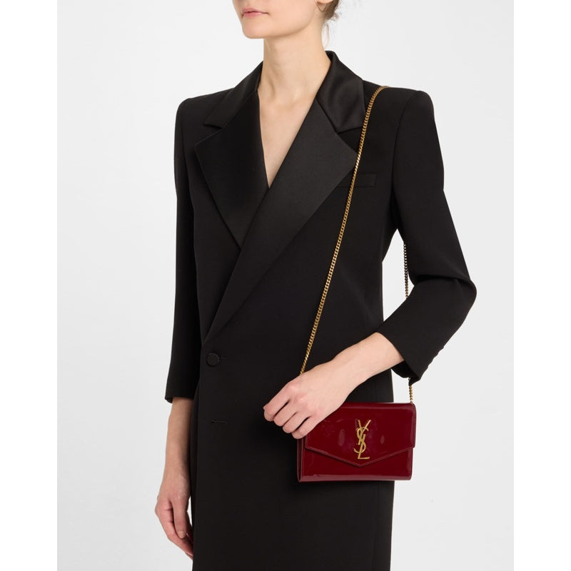 Bolsa Crossbody YSL on Chain in Patent