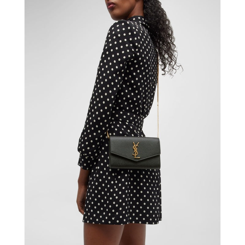Bolsa Crossbody Uptown YSL on Chain in Grained