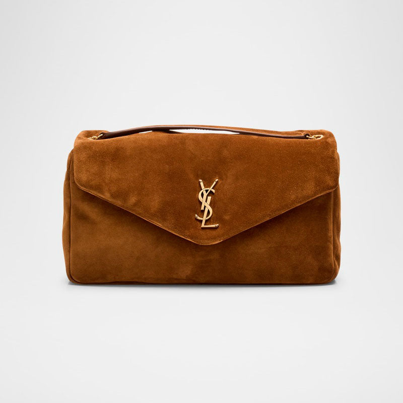 Bolsa Shoulder Calypso Large YSL Chain in Suede - Mercado de Luxo - O Maior E-Commerce de Bens, Produtos e Serviços de Luxo do Brasil.