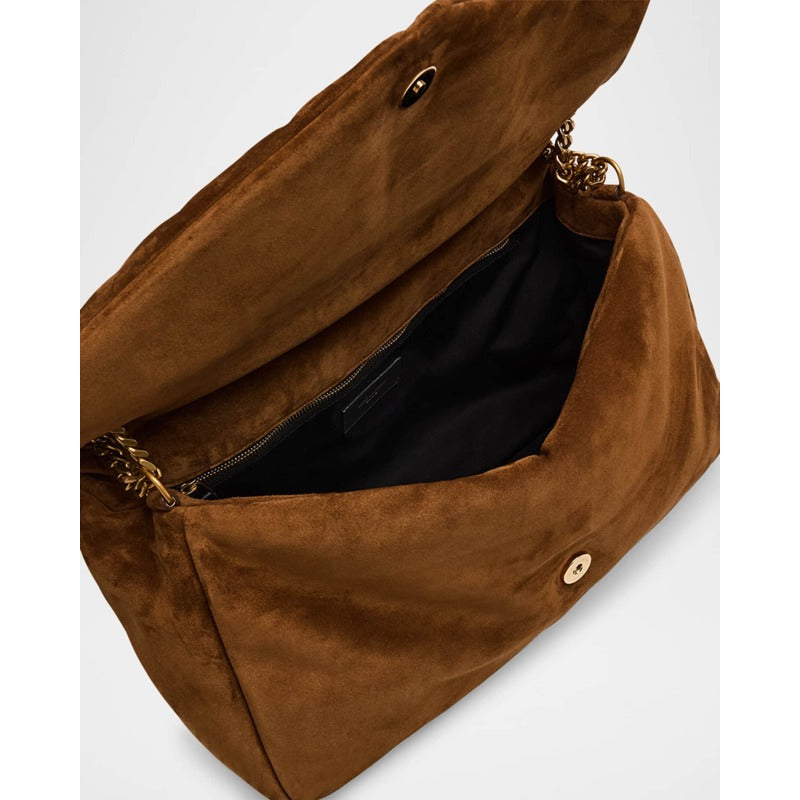 Bolsa Shoulder Calypso Large YSL Chain in Suede