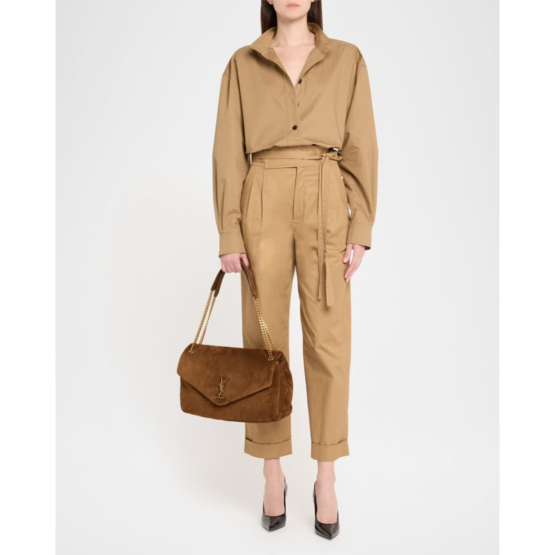 Bolsa Shoulder Calypso Large YSL Chain in Suede