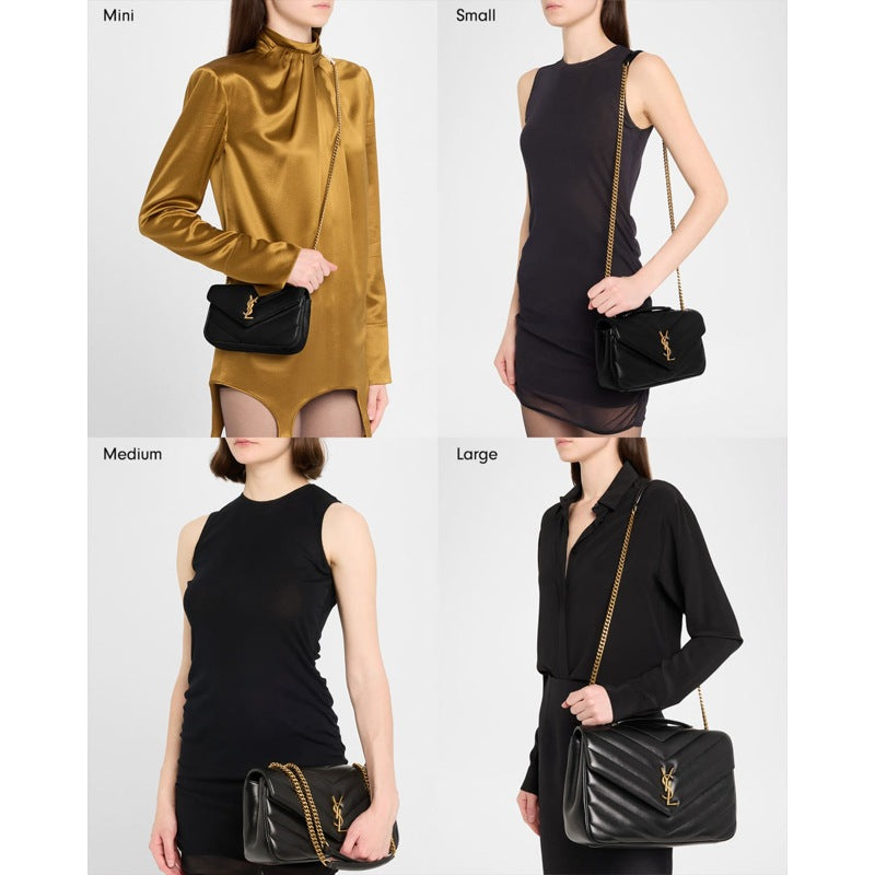 Bolsa Shoulder Loulou Large YSL Chain in Quilted