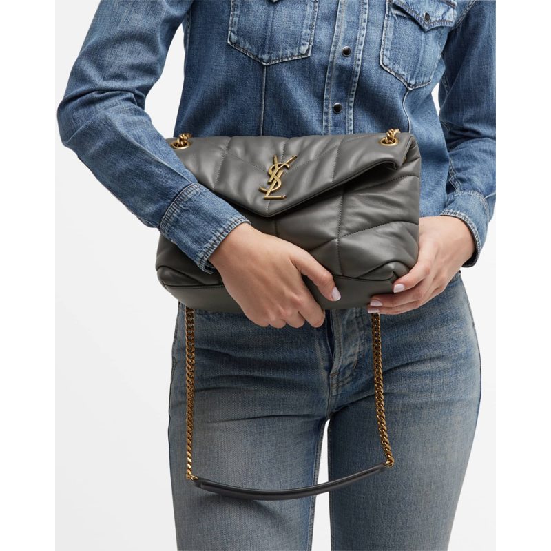 Bolsa Shoulder Lou Puffer Small YSL in Quilted