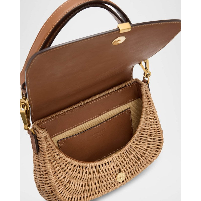Bolsa Shoulder Voltaire Mini YSL in Bamboo and Calfskin