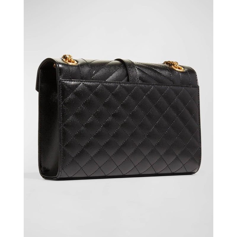 Bolsa Shoulder Envelope Triquilt Medium YSL in Grained