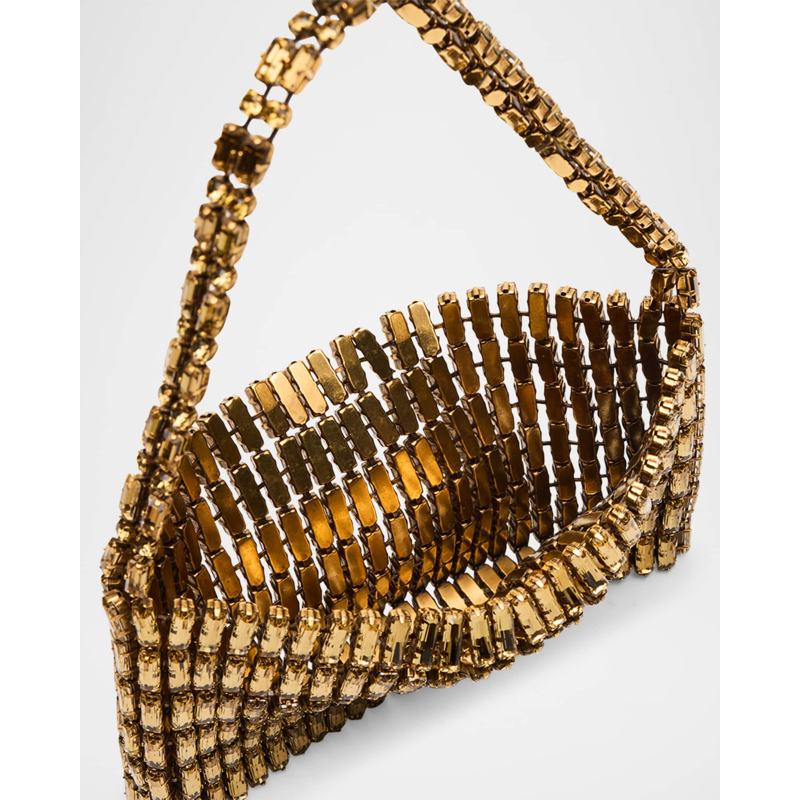 Bolsa Shoulder Mini YSL Evening in Beaded Brass