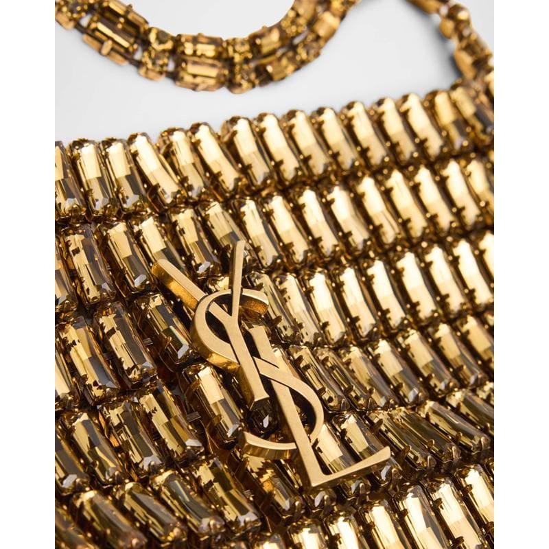 Bolsa Shoulder Mini YSL Evening in Beaded Brass