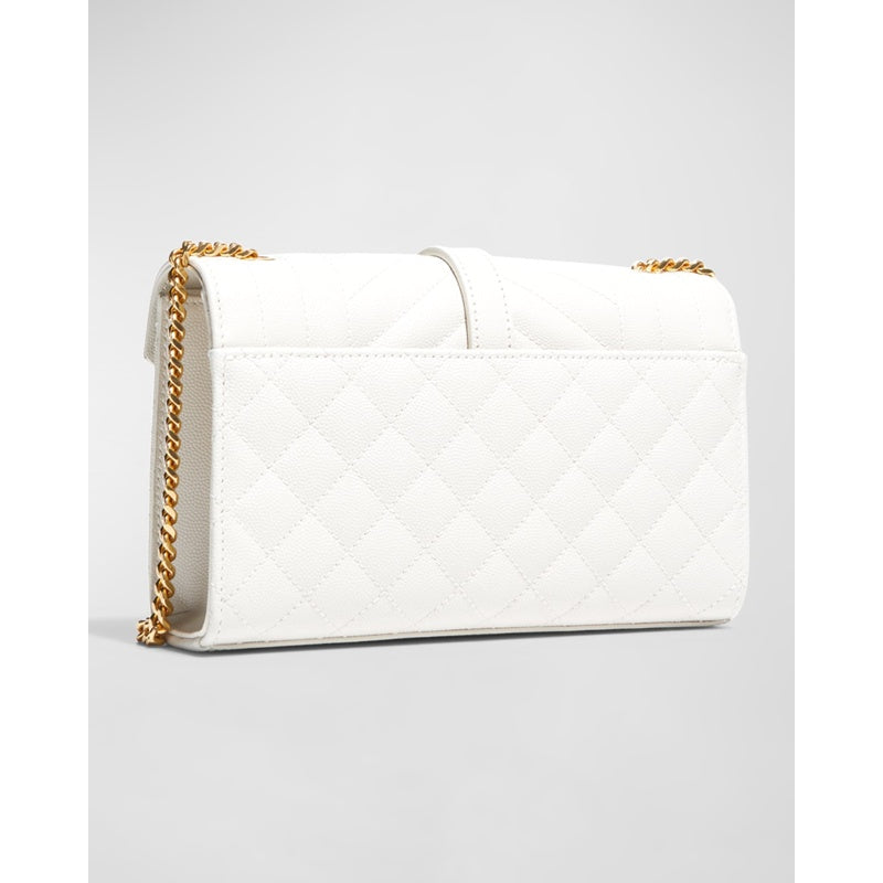 Bolsa Shoulder Envelope Triquilt Small YSL in Grained