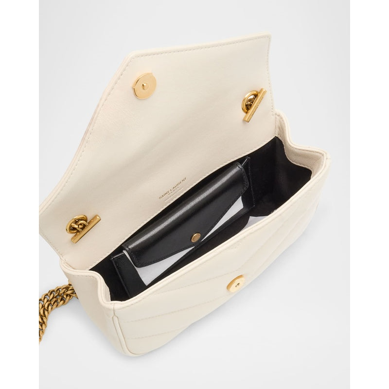 Bolsa Shoulder Loulou Mini YSL Chain in Quilted