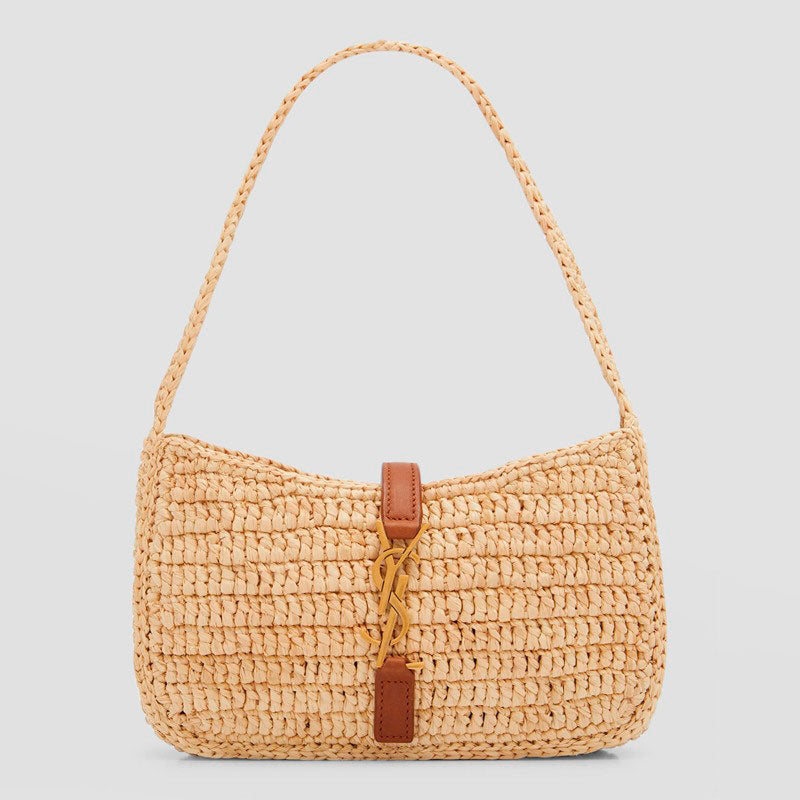 Bolsa Shoulder Le  5 A 7 Mini YSL in Raffia - Mercado de Luxo - O Maior E-Commerce de Bens, Produtos e Serviços de Luxo do Brasil.