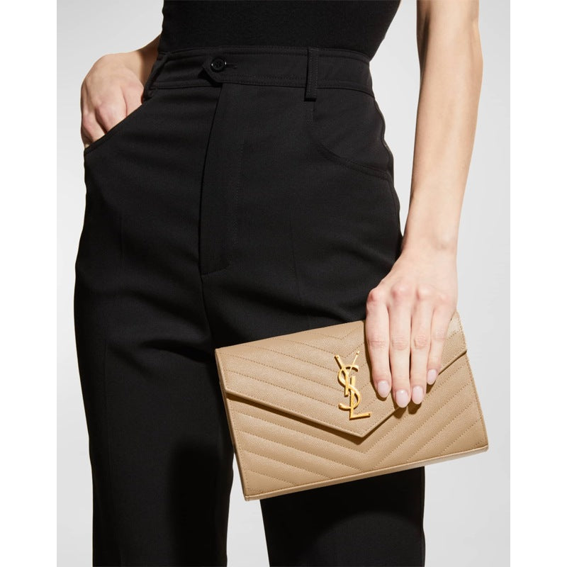Bolsa Shoulder YSL Monogram Large on Chain in Grained