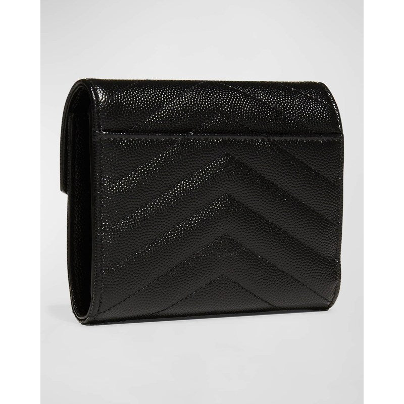 Bolsa Wallet YSL Monogram Trifold in Grained