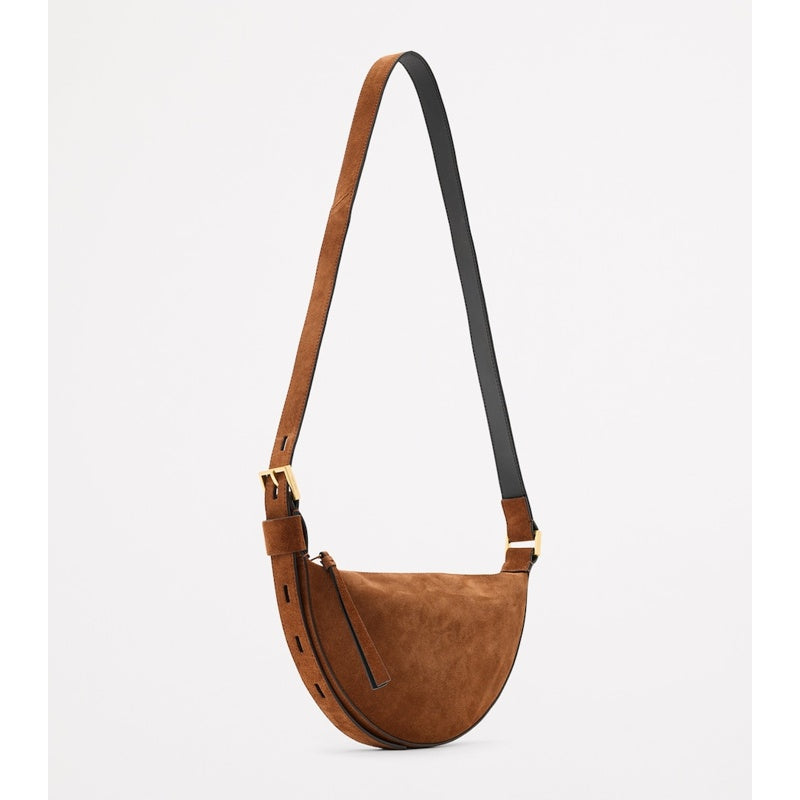 Bolsa Crossbody Suede Half Moon