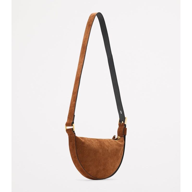 Bolsa Crossbody Suede Half Moon