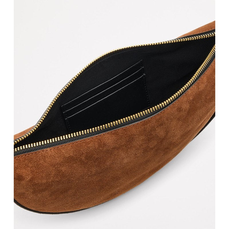 Bolsa Crossbody Suede Half Moon