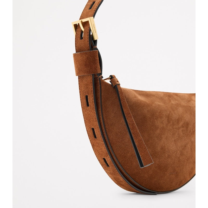 Bolsa Crossbody Suede Half Moon