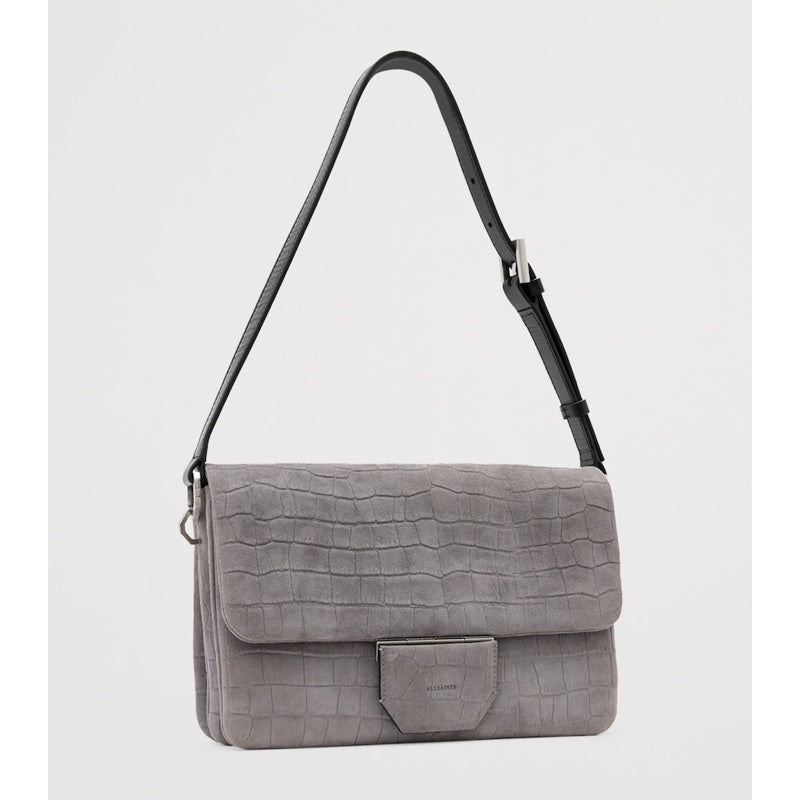 Bolsa Shoulder Croc-Embossed Ondine