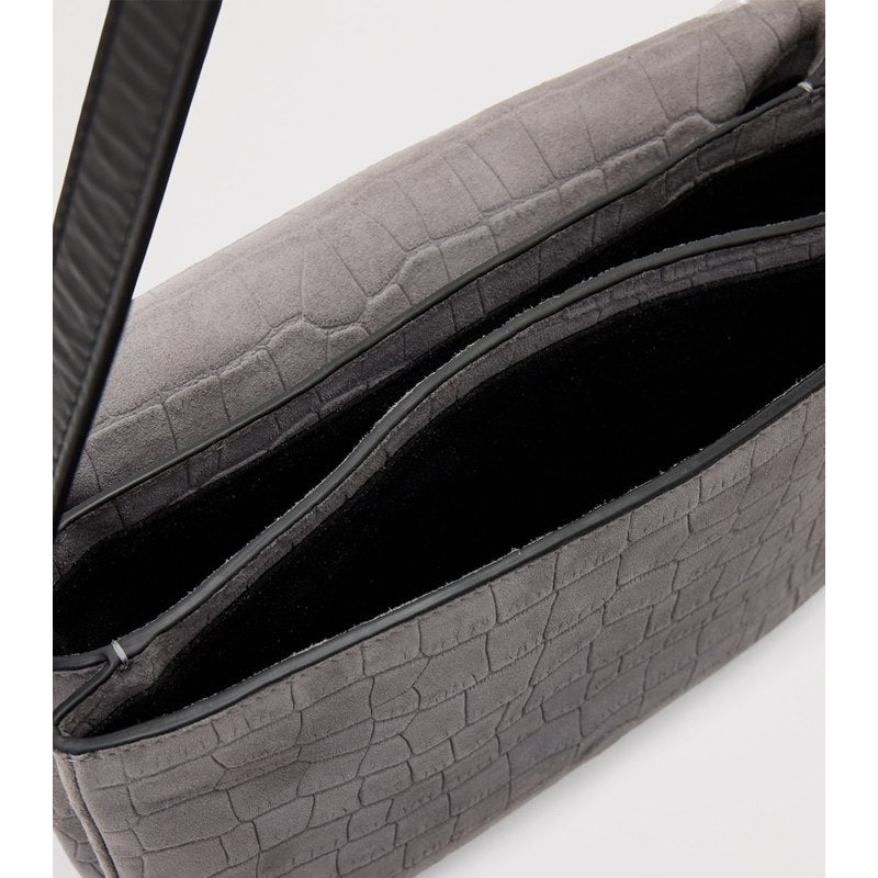 Bolsa Shoulder Croc-Embossed Ondine