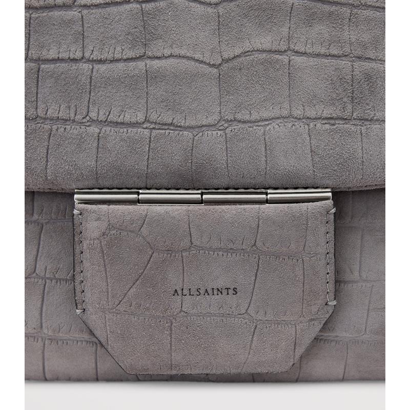 Bolsa Shoulder Croc-Embossed Ondine