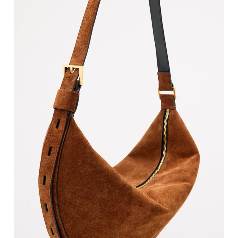 Bolsa Shoulder Suede Half Moon