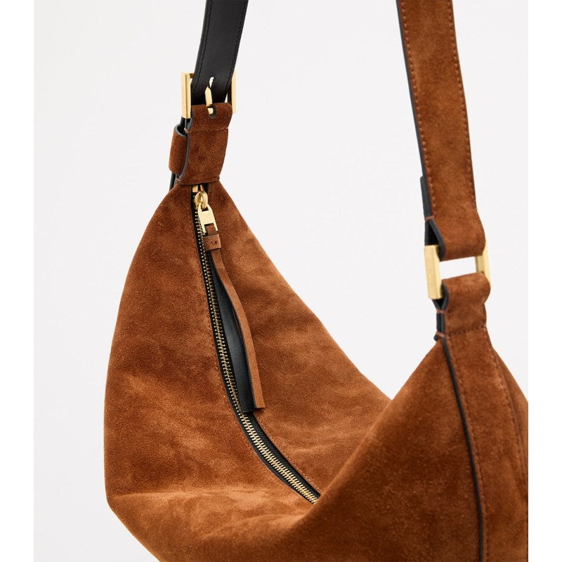 Bolsa Shoulder Suede Half Moon