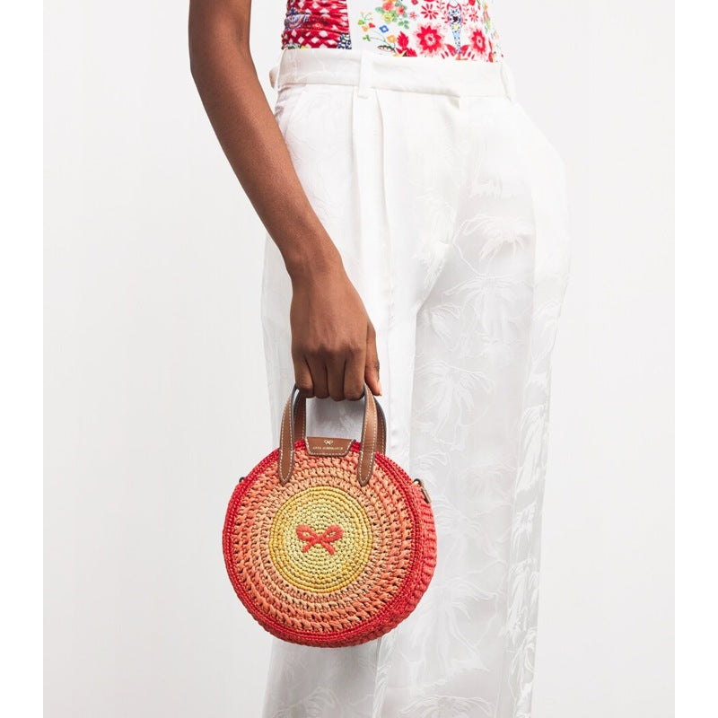 Bolsa Handle Small Raffia Round