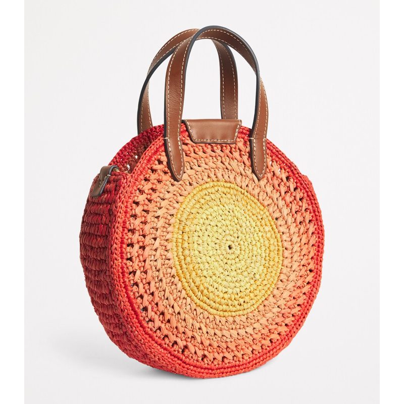 Bolsa Handle Small Raffia Round