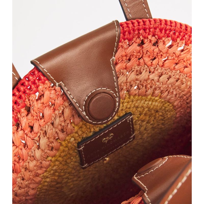 Bolsa Handle Small Raffia Round