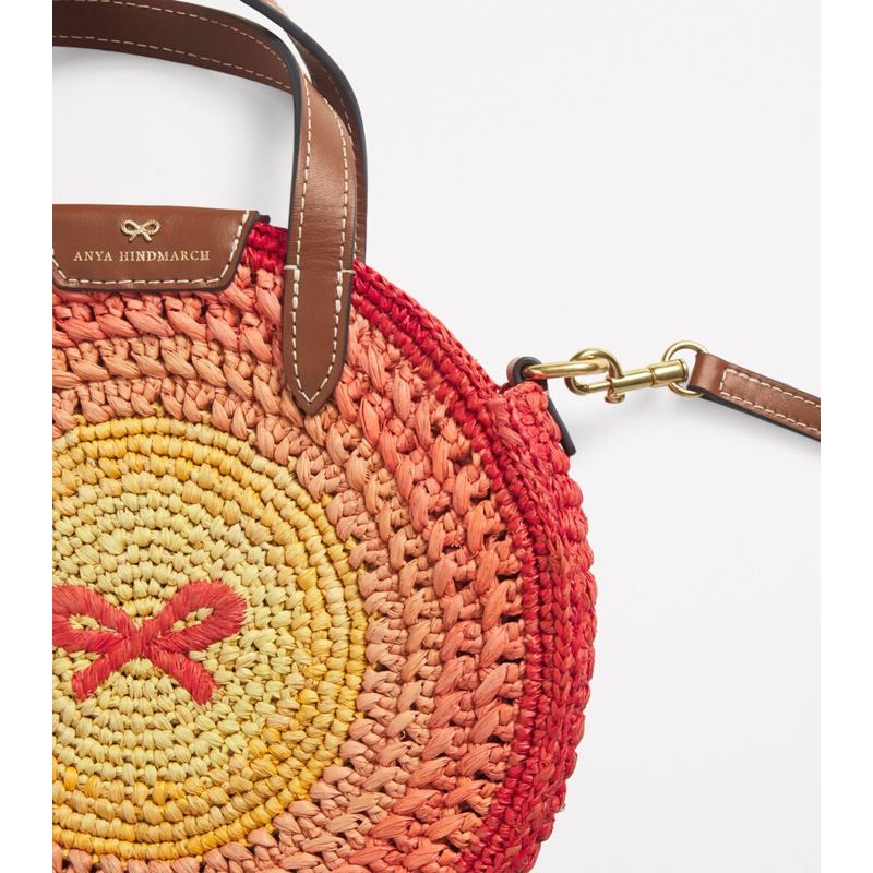 Bolsa Handle Small Raffia Round