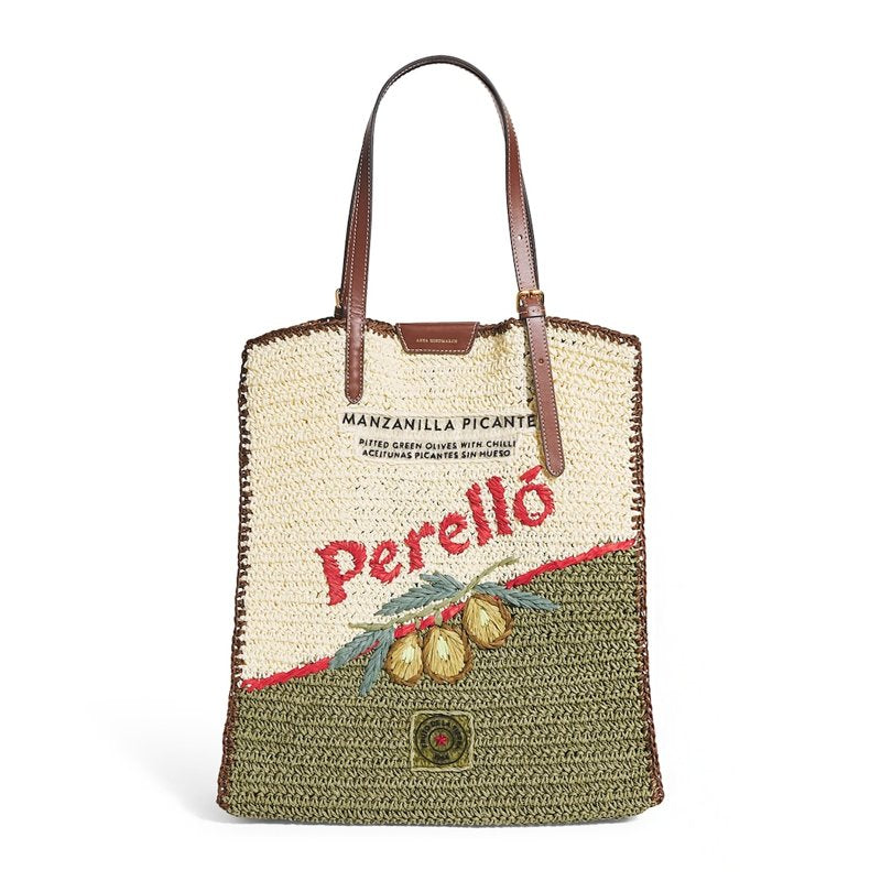 Bolsa Tote Large -Raffia Olives - Mercado de Luxo - O Maior E-Commerce de Bens, Produtos e Serviços de Luxo do Brasil.